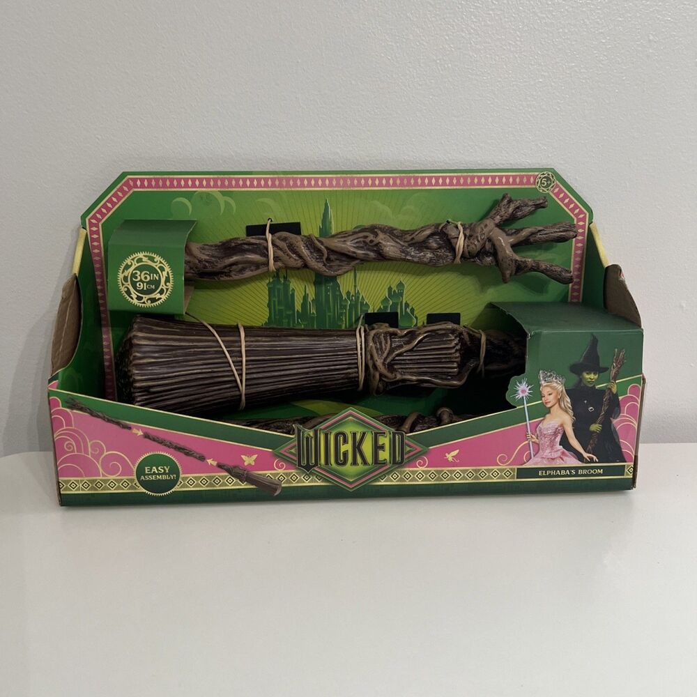 Wicked Elphaba Broom Toy New in Box Movie Musical Collectible